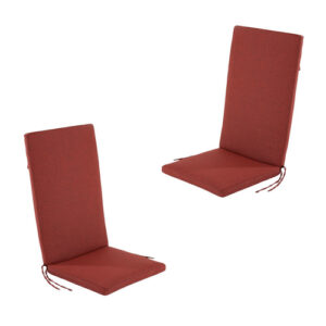 Pack de 2 cojines para sillas de exterior olefin rojo 114x4…