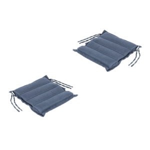 Pack de 2 cojines para sillas de jardín olefin azul 37x37 c…