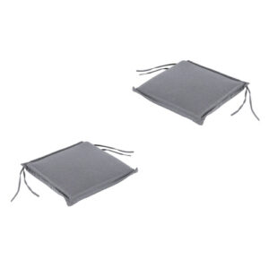Pack de 2 cojines para sillas de jardín olefin gris 40x42x3…