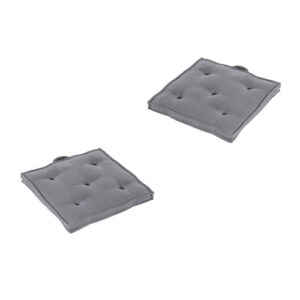 Pack de 2 cojines para sillas de jardín olefin gris 42x42 c…