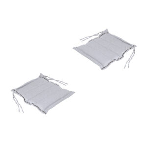 Pack de 2 cojines para sillas de jardín olefin gris claro 3…