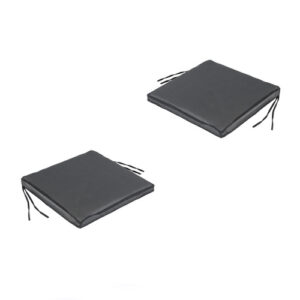 Pack de 2 cojines textilene para sillas de exterior negro 4…