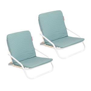 Pack de 2 sillas de playa plegables verde