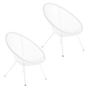 Pack de 2 sillones de jardín Acapulco de rattan y metal bla…
