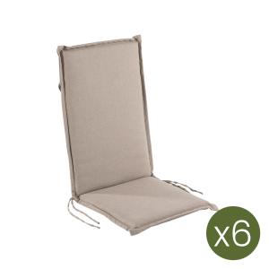 Pack de 6 cojines para sillón de jardín reclinable marrón t…