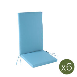 Pack de 6 cojines para sillones reclinables color turquesa