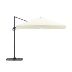 Pack parasol suspendido crudo 3x3m con bases y funda