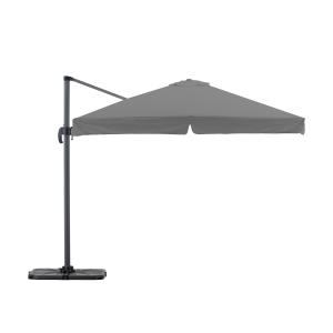 Pack parasol suspendido gris claro 3x3m con bases y funda