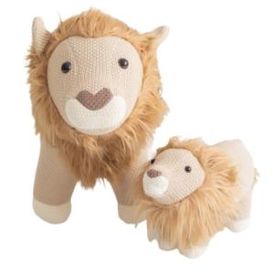 Pack peluche león algodón 100% marrón