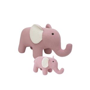 Pack peluches elefantes de algodón 100% rosa