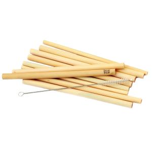 Pajitas de bambú set de 10