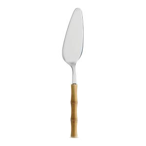Pala para tartas acero inoxidable con mango efecto bambú