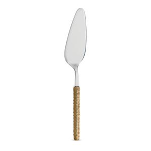 Pala para tartas acero inoxidable con mango efecto ratán