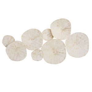 Panel de conchas para decorar la pared de metal blanco 115x…