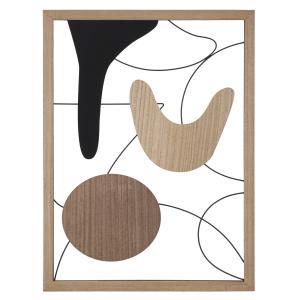 Panel decorativo 3d abstracto de madera marrón cm 60x2x80
