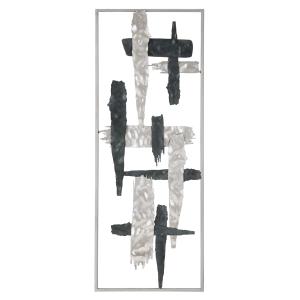 Panel decorativo 3d abstracto de metal plateado 28,6x2,5x74…