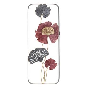Panel decorativo 3d con flores de metal multicolor 28,6x4,4…