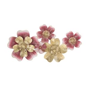 Panel decorativo 3d con flores de metal multicolor 91,4x6,4…