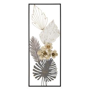 Panel decorativo 3d con hojas de metal multicolor 28,6x5,1x…