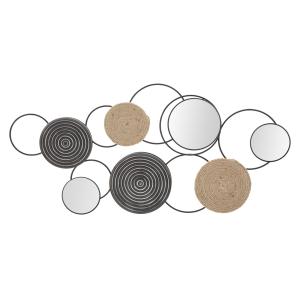 Panel decorativo 3d de metal y madera multicolor 106,5x4,5x…