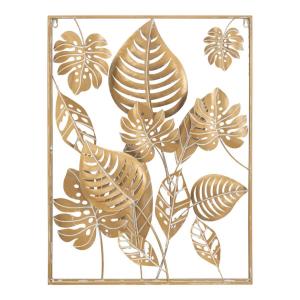 Panel decorativo 3d en metal dorado cm 60x80x6,5