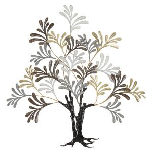 Panel decorativo árbol de metal multicolor 97,2x8,9x100,3 c…