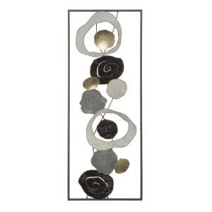 Panel decorativo de metal multicolor cm 28,5x3x74