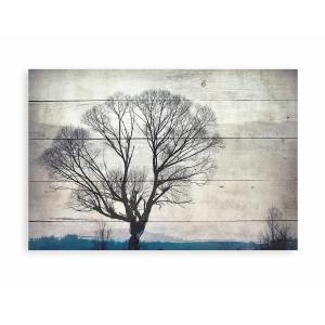 Panel decorativo madera 60x40 árbol