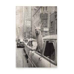 Panel decorativo madera 60x40 llama