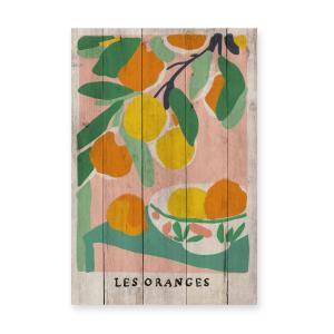 Panel decorativo madera 60x40 naranjas