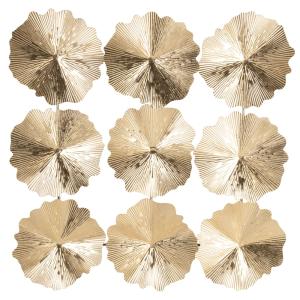 Panel decorativo para la pared de acero dorado 80x80 cm