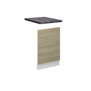 Panel frontal 45 cm , et antracita, panel de roble