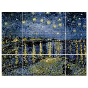 Panel Multiple Noche Estrellada Sobre El Ródano, Van Gogh c…