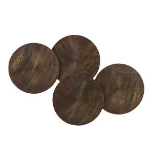 Paneles circulares decorativos de madera de mango de 132x82…