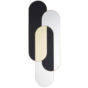Paneles para decorar la pared de espejo y metal negro y dor…
