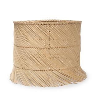 Pantalla de lámpara de mesa de ratán natural