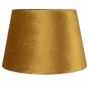 Pantalla de terciopelo ocre