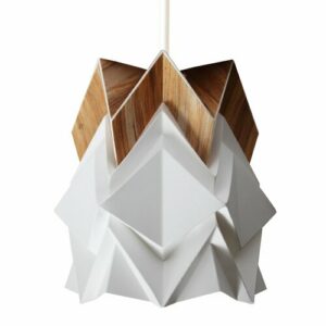 Pantalla origami pequeña en papel y Ecowood