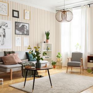 Papel pintado a rayas helen - rose