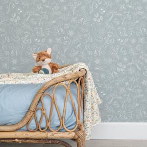 Papel pintado animales azul 1000x53cm