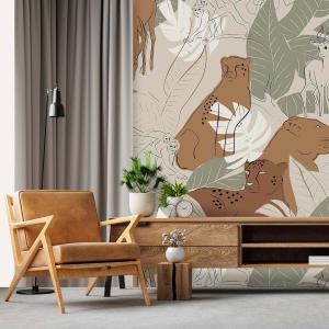 Papel pintado animales de la sabana 208x270cm