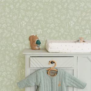 Papel pintado animales verde 1000x53cm