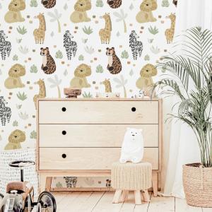 Papel pintado autoadhesivo animales jungla multicolor 50x30…