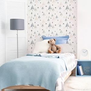 Papel pintado autoadhesivo árboles azules 65x300cm