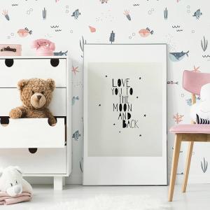 Papel pintado autoadhesivo figuras marinas 65x260cm