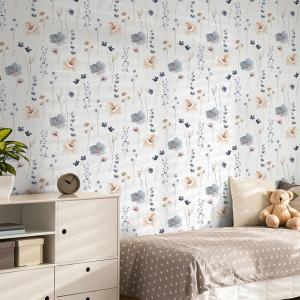 Papel pintado autoadhesivo flores románticas 65x300cm