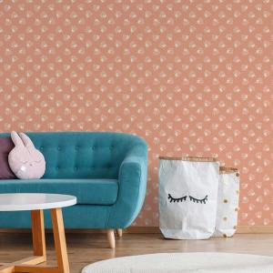 Papel pintado autoadhesivo flores salmón 65x300cm