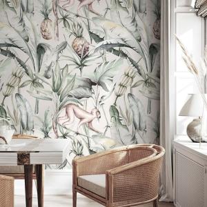 Papel pintado autoadhesivo monos y piñas 65x300cm