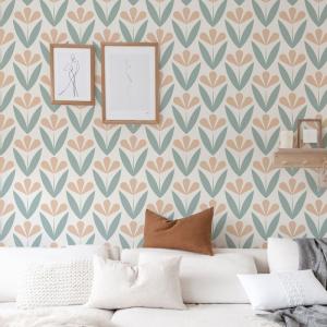 Papel pintado autoadhesivo pétalos multicolor 50x300 cm