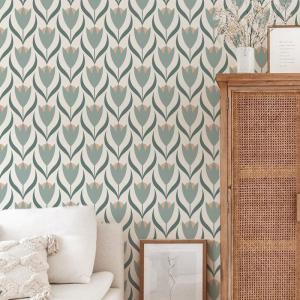 Papel pintado autoadhesivo tulipanes multicolor 50x300 cm